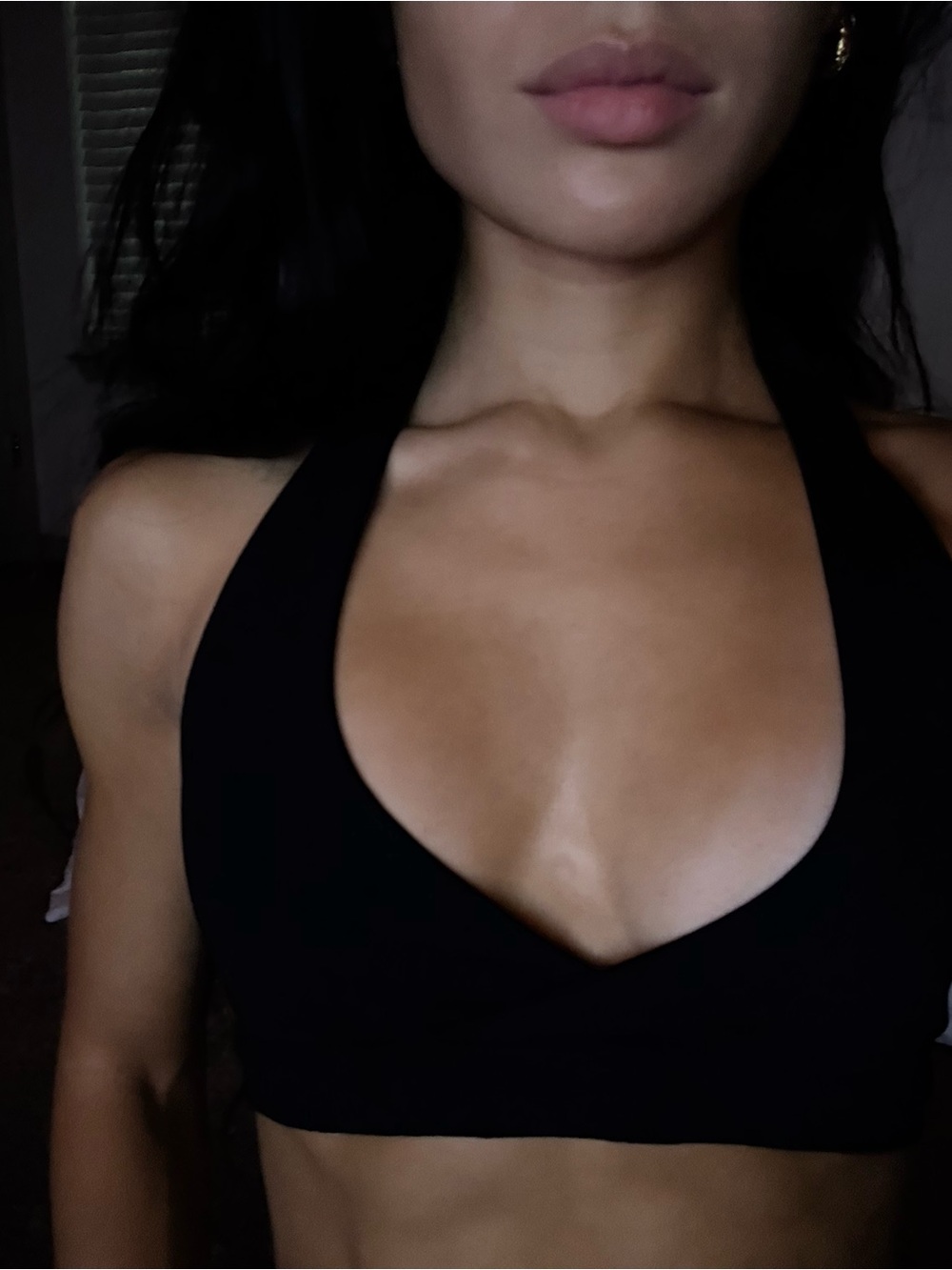 Garage Black Halter Bralette